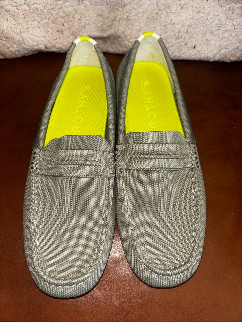 Rothy’s The Driver Loafers Olive Green Knit Women’s Size 10 Washable Like New - Picture 2 of 7